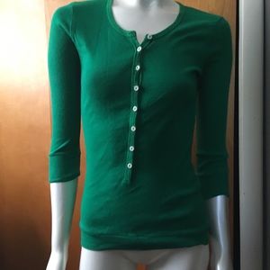 American Apparel baby rib button 3/4 sleeve shirt